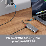 ARIZONE USB C Hub 10 in1 with 4K@60Hz HDMI Port, Ethernet Port, 100W PD Charging, VGA Port, 3.5mm Audio Port, SD 3.0 & TF 3.0 Card Reader