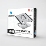 ARIZONE Laptop Stand with Cooling Fan, Laptop Cooling Pad, Adjustable Height Laptop Riser for Gaming Laptop