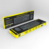 ARIZONE Wireless Keyboard and Mouse Combo, Premium USB-C 2.4Ghz Cordless Multimedia Keyboard and 6 Button Optical Dpi Mice with Dual Interface Nano Receiver, English and Arabic Keys