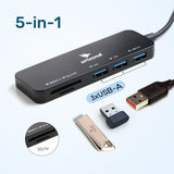 ARIZONE USB Hub 3.0 5 Ports Multiport Adapter Ultra Slim Data Hub