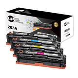 4 Pack UP Compatible Toner Cartridge Replacement for HP 203A (1 Black, 1 Cyan, 1 Magenta, 1 Yellow)